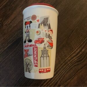 Disneyland California Adventure Starbucks White Travel Mug